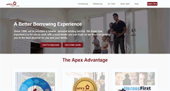 Desktop Screenshot of apexhomeloans.com